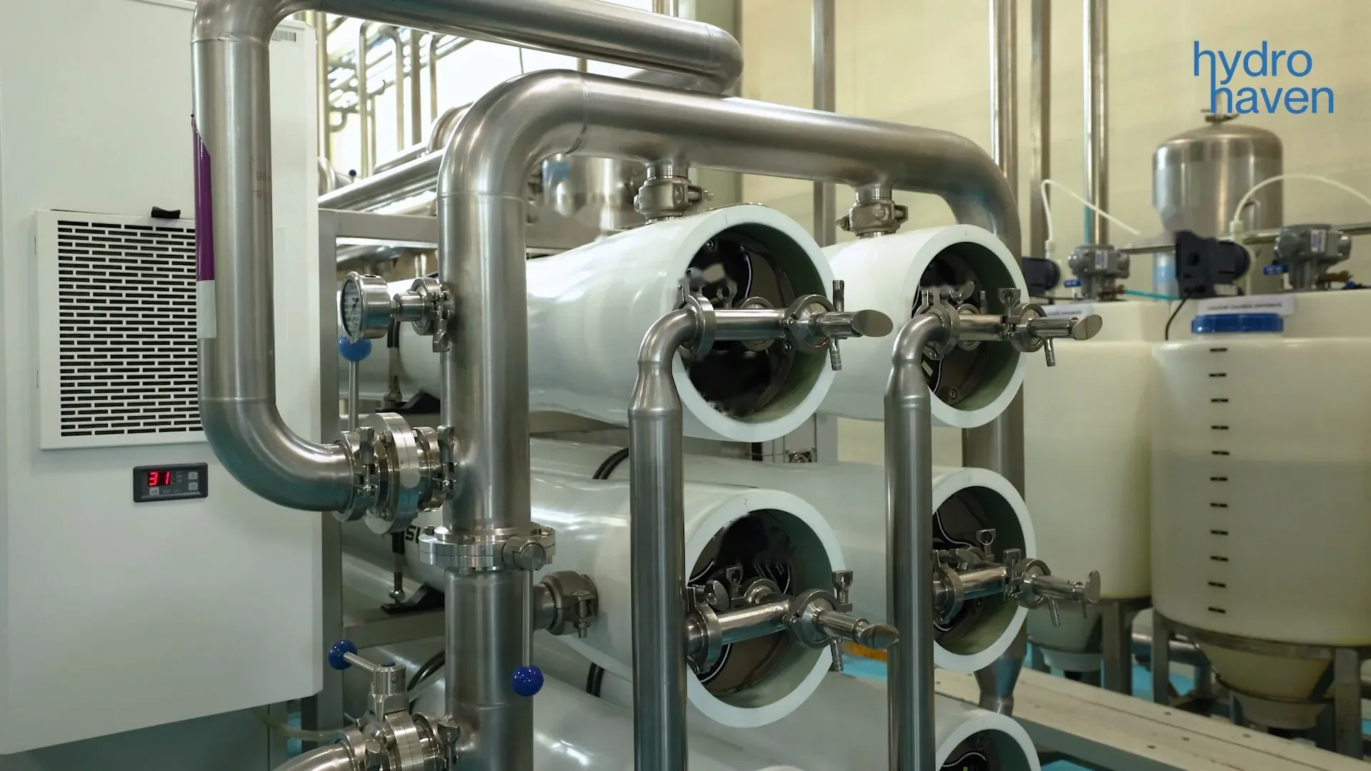 Reverse-osmosis purification unit at Hydro Haven's Ajman facility